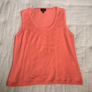 Talbots Coral Cashmere Top